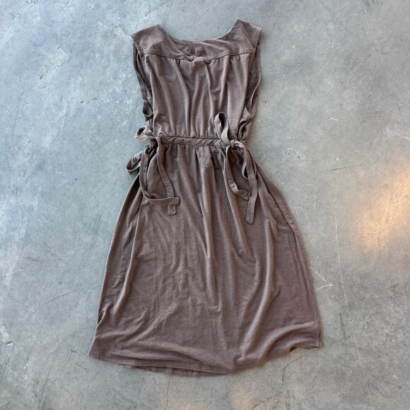 Vintage Y2k Billabong Surf Babydoll Tank Top Dress Brown Beach Sundress Large - Picture 2 of 6